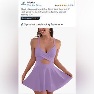 NWT Women’s Cutout One Piece Skirt Swimsuit